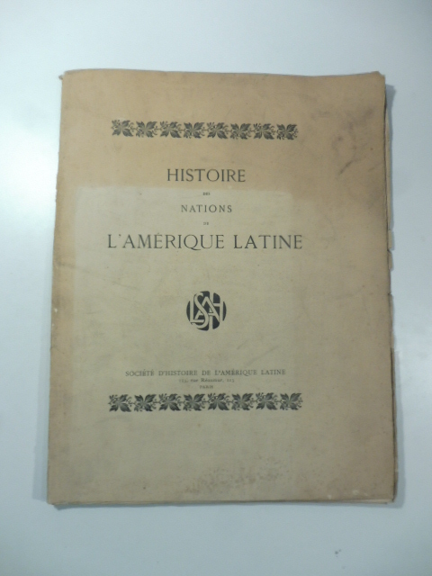 Histoire des nations de l'Amerique latine